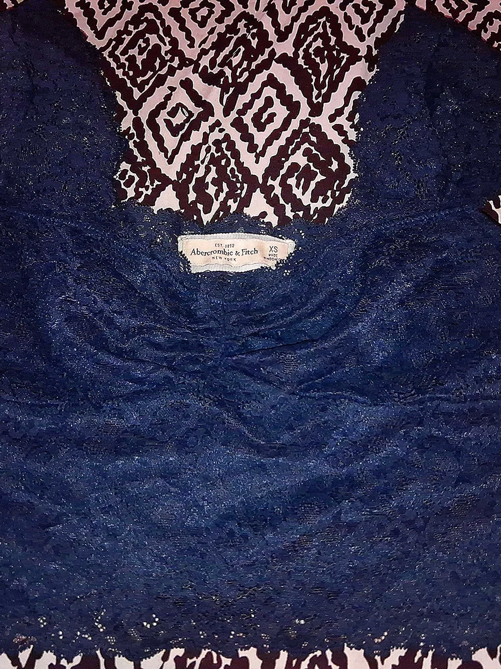 Abercrombie & Fitch Navy Blue Lace Camisole